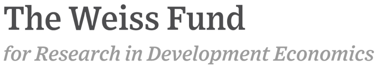 The Weiss Fund for Research in Development Economics